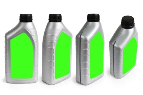 Plastic container on white background Stock Photos