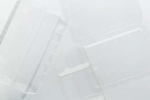 Plastic containers cleaned before recycling Stock Photos