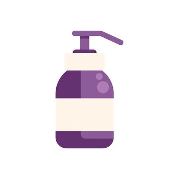 Plastic cosmetic bottle with dispenser pump for shampoo or soap Stock Illustration