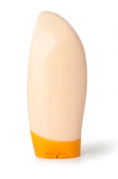 Plastic cosmetic bottle Stock Photos