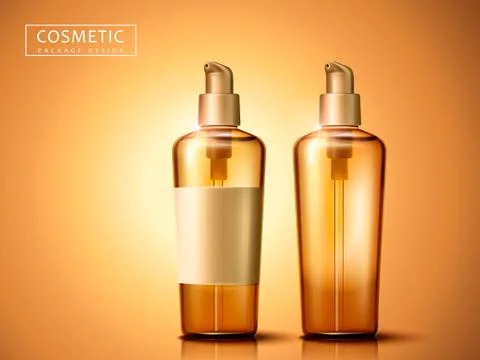Plastic cosmetic bottles Stockillustratie