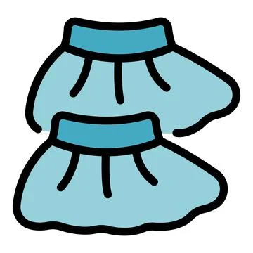 Plastic cover shoe icon vector flat Stock Illustration