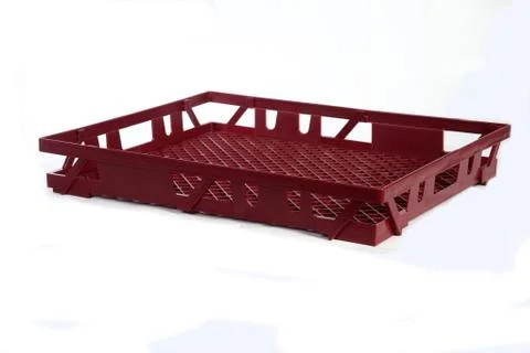 Plastic crate grapes Stock Photos
