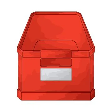Plastic crate illustration Stock Illustration