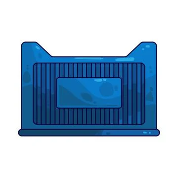 Plastic crate illustration Stock Illustration