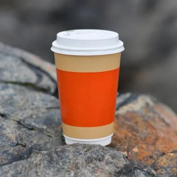 Plastic cup coffee Stock Photos