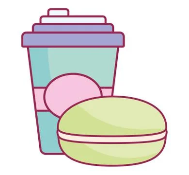 Plastic cup container with candy Stock Illustration