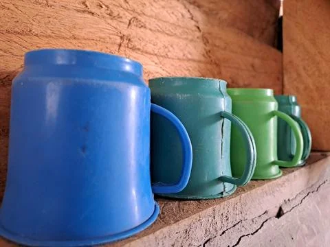 Plastic cup with handle Stock-Fotos