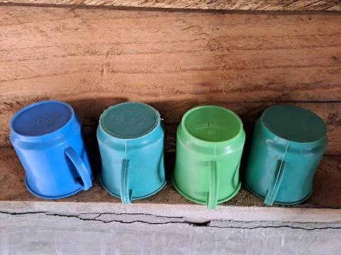 Plastic cup with handle Stock-Fotos