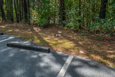 Plastic cup polluting the environment Stock Photos