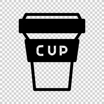 Plastic Cup Solid Icon. Can be used for website UI and mobile applications. Stockillustratie