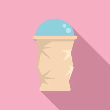 Plastic cup trash icon flat vector. Organic rubbish Stock Illustration