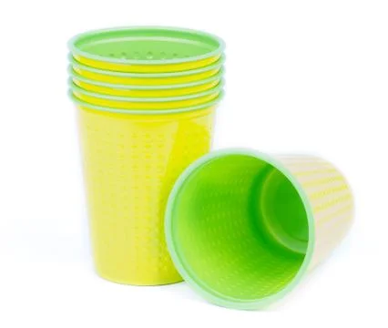 Plastic cups Foto stock