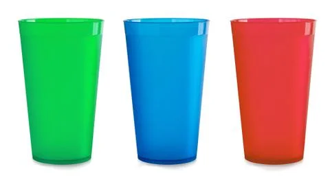 Plastic cups Foto stock
