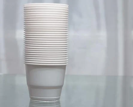 Plastic cups 스톡 사진