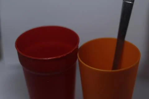 Plastic cups Stock Photos