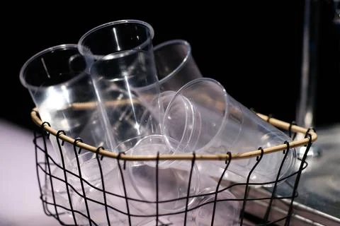 Plastic cups Stock Photos