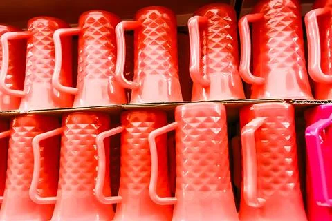 Plastic cups Stock Photos