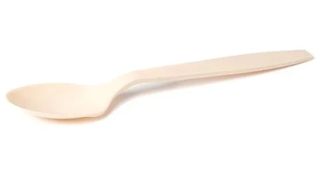 Plastic cutlery. Fork spoon. isolate Stock Photos