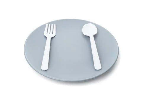 Plastic cutlery Stock Photos