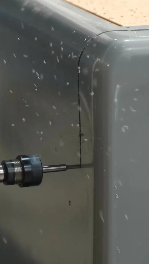 Plastic Cutter Robot Vertical Video Vídeos de archivo 334872681