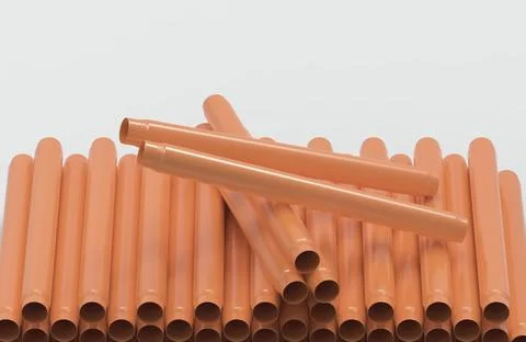 Plastic cylinder pipe background texture 3d illustration rendering Stock-Illustration