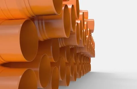 Plastic cylinder pipe background texture 3d illustration rendering Stock-Illustration
