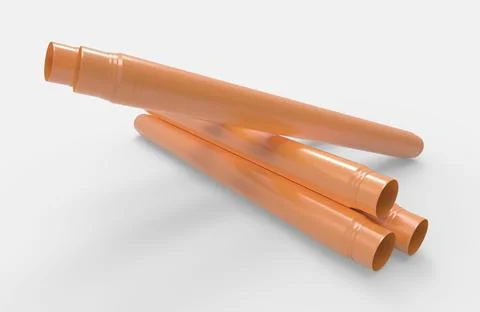 Plastic cylinder pipe background texture 3d illustration rendering Stock-Illustration