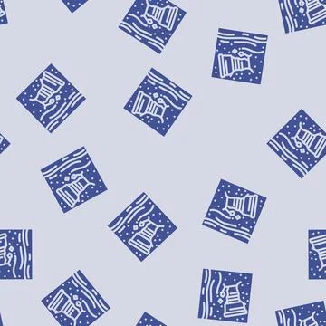 Plastic debris beach microplastics glyph vector seamless pattern 스톡 일러스트