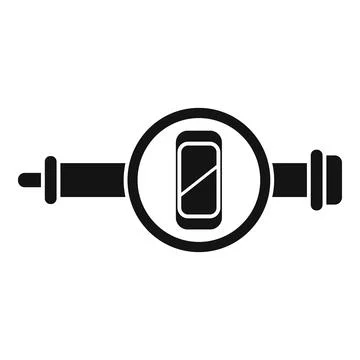 Plastic digital micrometer icon simple vector. Scale precise machine Stock Illustration