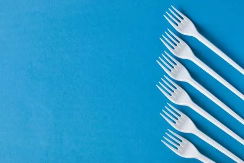 Plastic dishes Foto stock