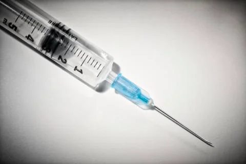 Plastic disposable plastic syringe Stock Photos