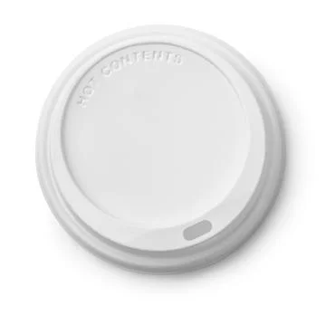 Plastic disposable top coffee cap Stock Photos