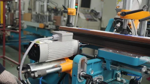 Plastic doors and windows manufacturing facility Video stock 201130159