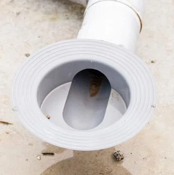 Plastic drain in a work Stock Photos