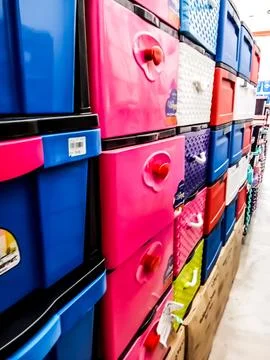 Plastic drawers Stock Photos