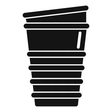 Plastic drink cup icon, simple style Ilustração Stock