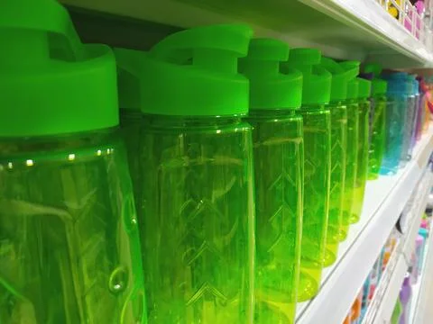 Plastic drinking bottles Stock Photos