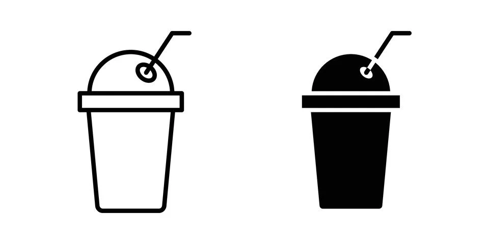 Plastic drinking cup icon vector design. EPS10 Stock Illustration