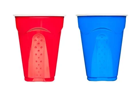 Plastic drinking cups Stock Photos
