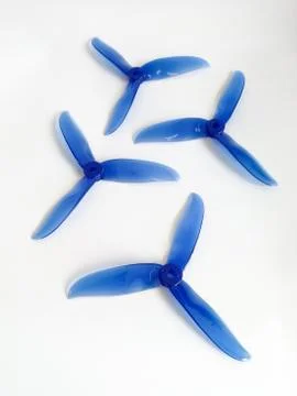 Plastic drone propeller on the white background Foto stock