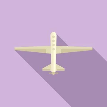 Plastic drone view icon flat vector. Aerial secure Stockillustratie