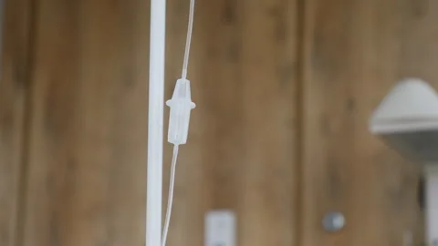 Plastic drop counter hanging and waving. Stock Footage 250765964