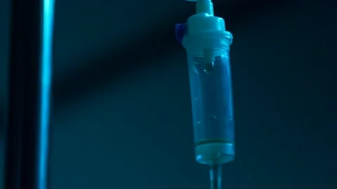 A plastic dropper in which the medicine is dripping. Laboratory. Stock Footage 143628610