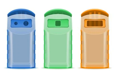 Plastic dumpster waste sorting illustration Stock Illustration