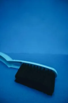 A plastic dust brush Foto stock