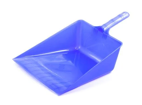 Plastic dustpan isolated on white background Stock Photos