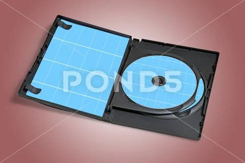 Plastic Dvd packaging with his cover isolated on white Plantilla PSD