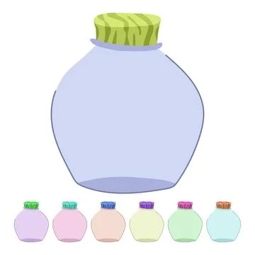 Plastic eco friendly jar vector cartoon graphic Stock Illustration