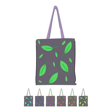 Plastic eco friendly shopping bag vector cartoon graphic Stock Illustration